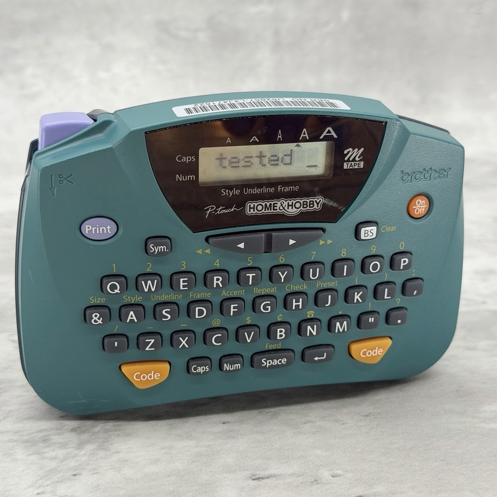 Brother P-Touch Home & Hobby PT-65 Label Maker Teal Green Portable Tape Printer